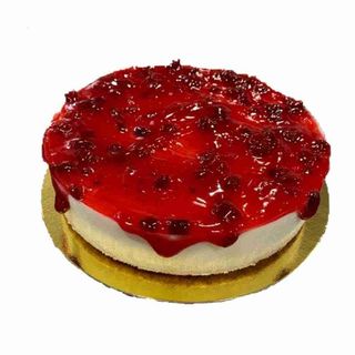 Pastel de queso con fresas