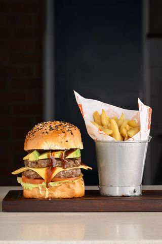 Cheese & Avocado Biggie Burger