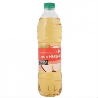 Agua Mineral y Zumo de Manzana Zero Carrefour Botella 1,5 L.