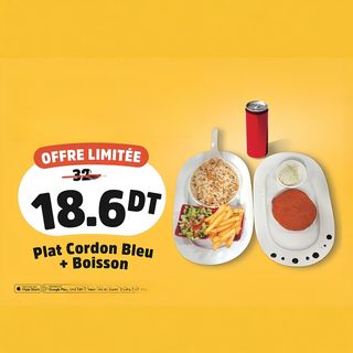 Plat Cordon Bleu + Boisson