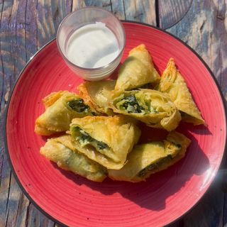 Greek spinach & cheese triangles