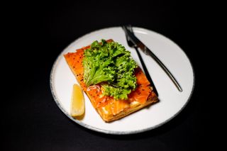 Вафля з лососем