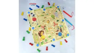 Деревянный магнитный лабиринт