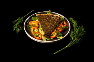 Quiche cu spanac la felie