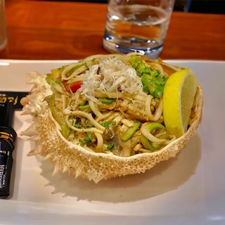 Nouilles crabe saumon