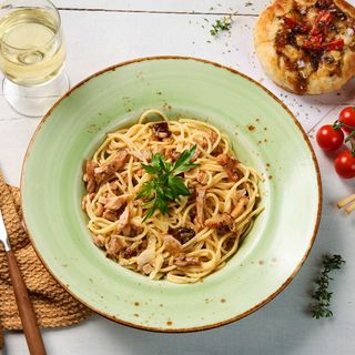 Spaghetti Amb Pollastre Kebab