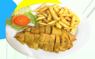 134. Pollo Rebozado Con Patatas Fritas