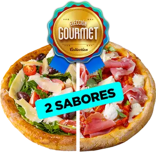 Pizza 2 sabores Gourmet