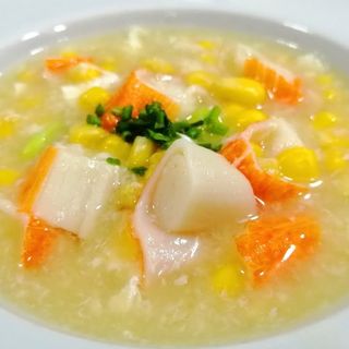 Sopa De Maíz Con Cangrejo