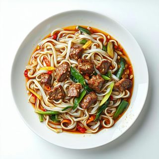 41. Spaghetti di riso saltati con carne