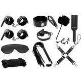 Kit Bdsm Negro 11 Piezas.