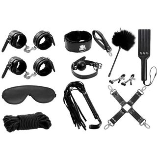 Kit Bdsm Negro 11 Piezas.