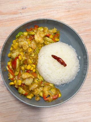 Королівські креветки в соусі карі, 350 г