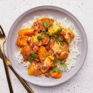 Chicken And Vegetable Curry With Rice