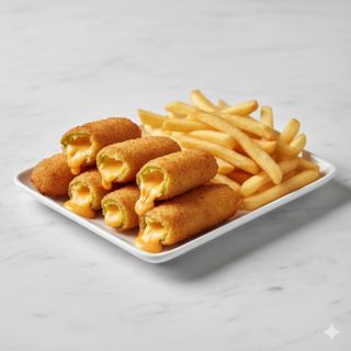 Ración de jalapeños rellenos de cheddar (6 uds.)