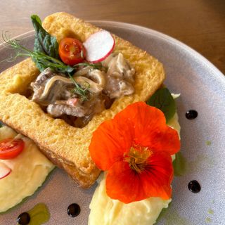 Бефстроганов с пюре