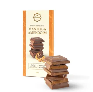 Tablete de Chocolate de Leite e Manteiga de Amendoim