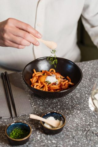 Spicy miso carbonara