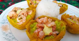 Canasta de camarones al ajillo