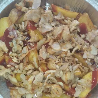 Patatas bravas con showorman 