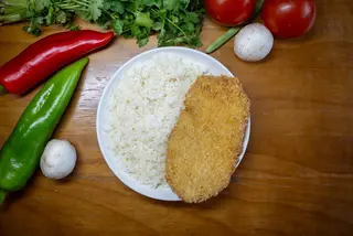 Шницель с рисом