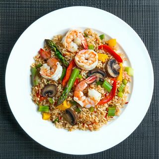 Riso della casa alla piastra