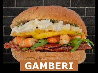 Hamburger con gamberi
