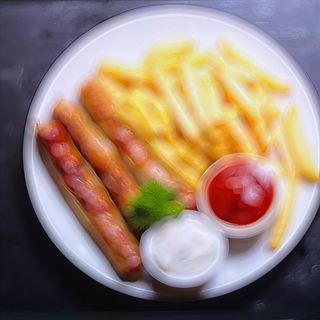 Sausages With French Fries