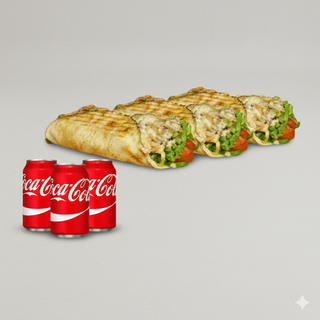 3 Shawarma + 3 boissons