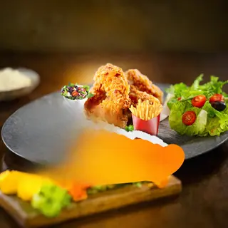 PLAT CRISPY+FRITES+BOISSON