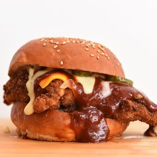 Peri-Peri Chicken Burger with  Fries