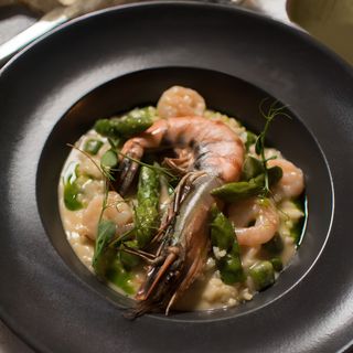 Risotto asparagi e gamberi