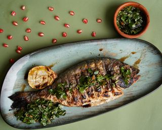 დორადო ჩიმი ჩურის სოუსით გრილზე