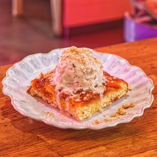 Blondie de coco y plátano 