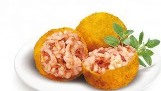 Arancino con noci e gorgonzola