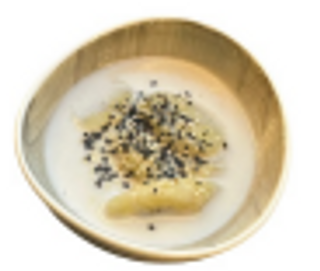 Banana con latte di cocco