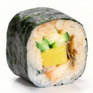 Maki de anguila, pepino, mango y teriyaki (4 uds.)