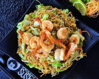 Massa Fina com Gambas