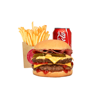 Menú Double Cheese Master Bacon Burger