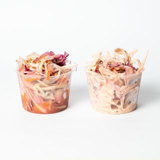 Coleslaw mitad cremosa y mitad fresca