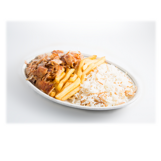 Plato Döner Kebap Con Arroz Y Patatas
