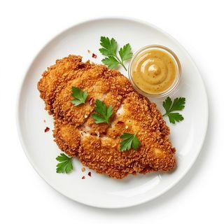 Plato De Pollo Empanado