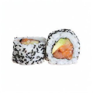 48. Spicy salmón crunch uramaki (8 pzs.)