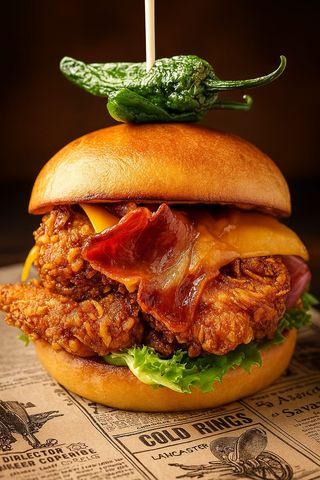 Menú Burger Pollo crispy bastard