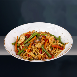 WOK with seafood, vegetables and sauce 350 g