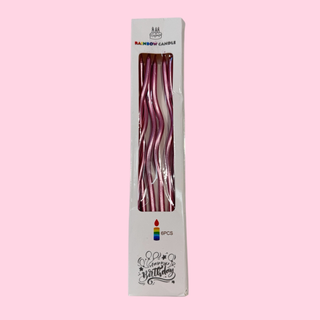 Velas rosa onduladas 