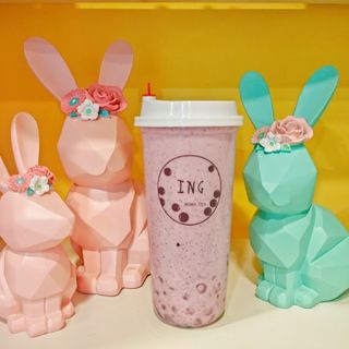 Yogurt al mirtillo con boba cristallo 蓝莓酸奶波波