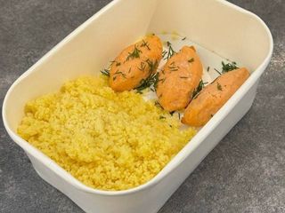 Міні котлети з лосося та кус кусом (210g)