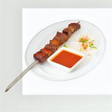 Шашлык из печени с курдюком