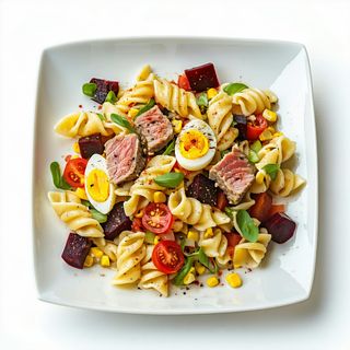 84. Ensalada De Pasta Vegetal Con Atún